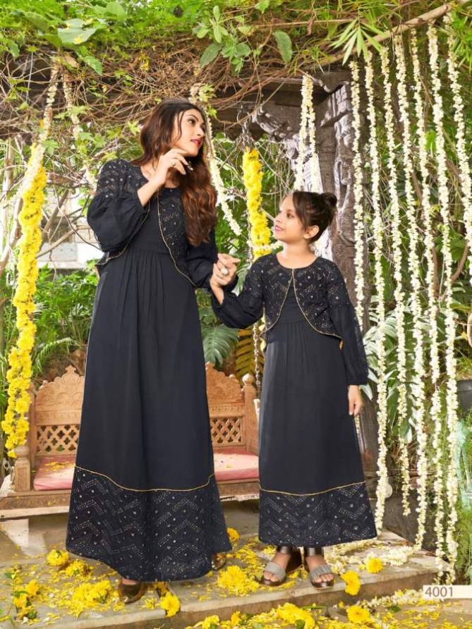 Me And Mom 4 Designer Festive Wear Georgette Heavy Mother Daughter Collection